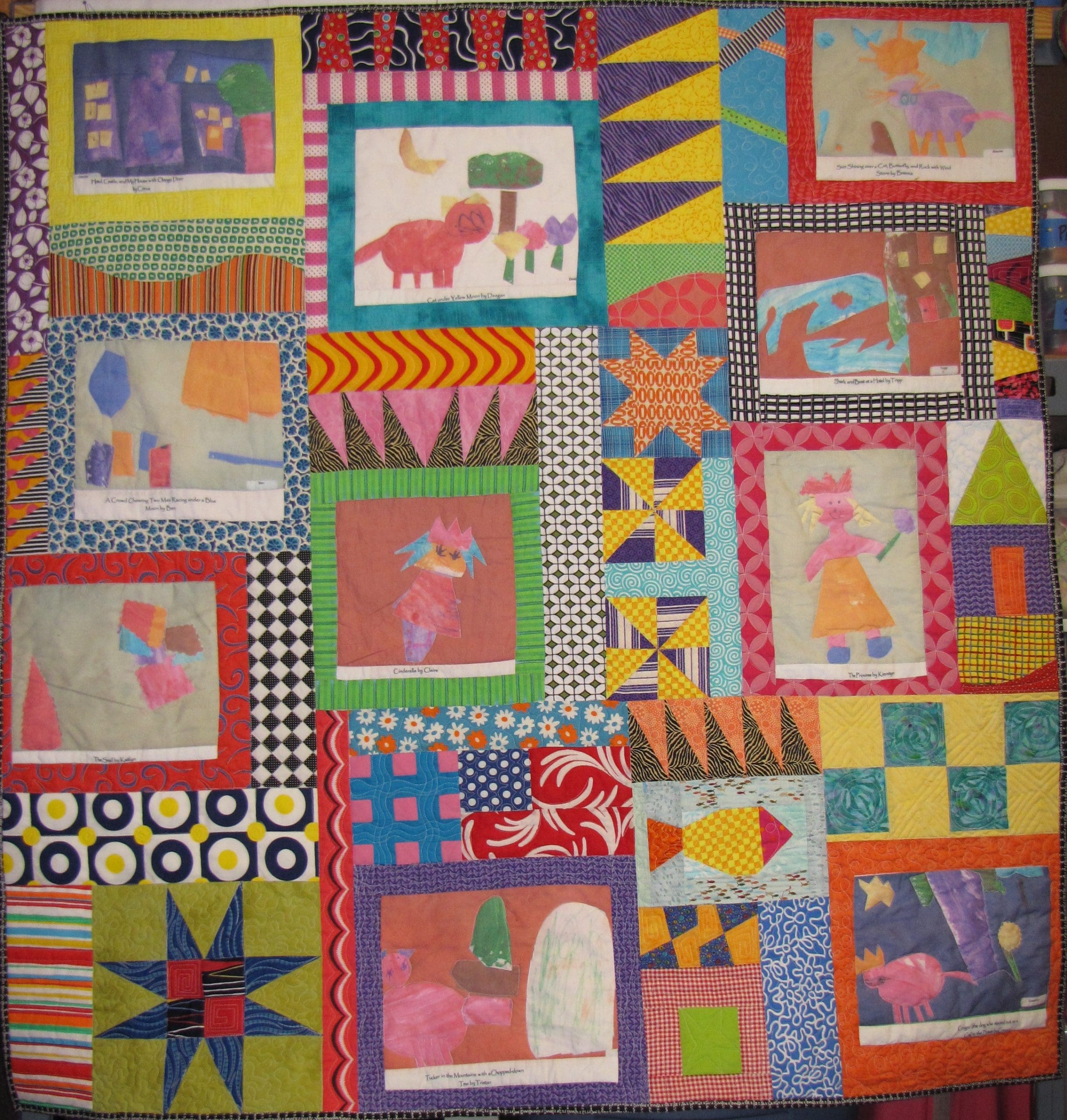 This is the quilt finished with all the 