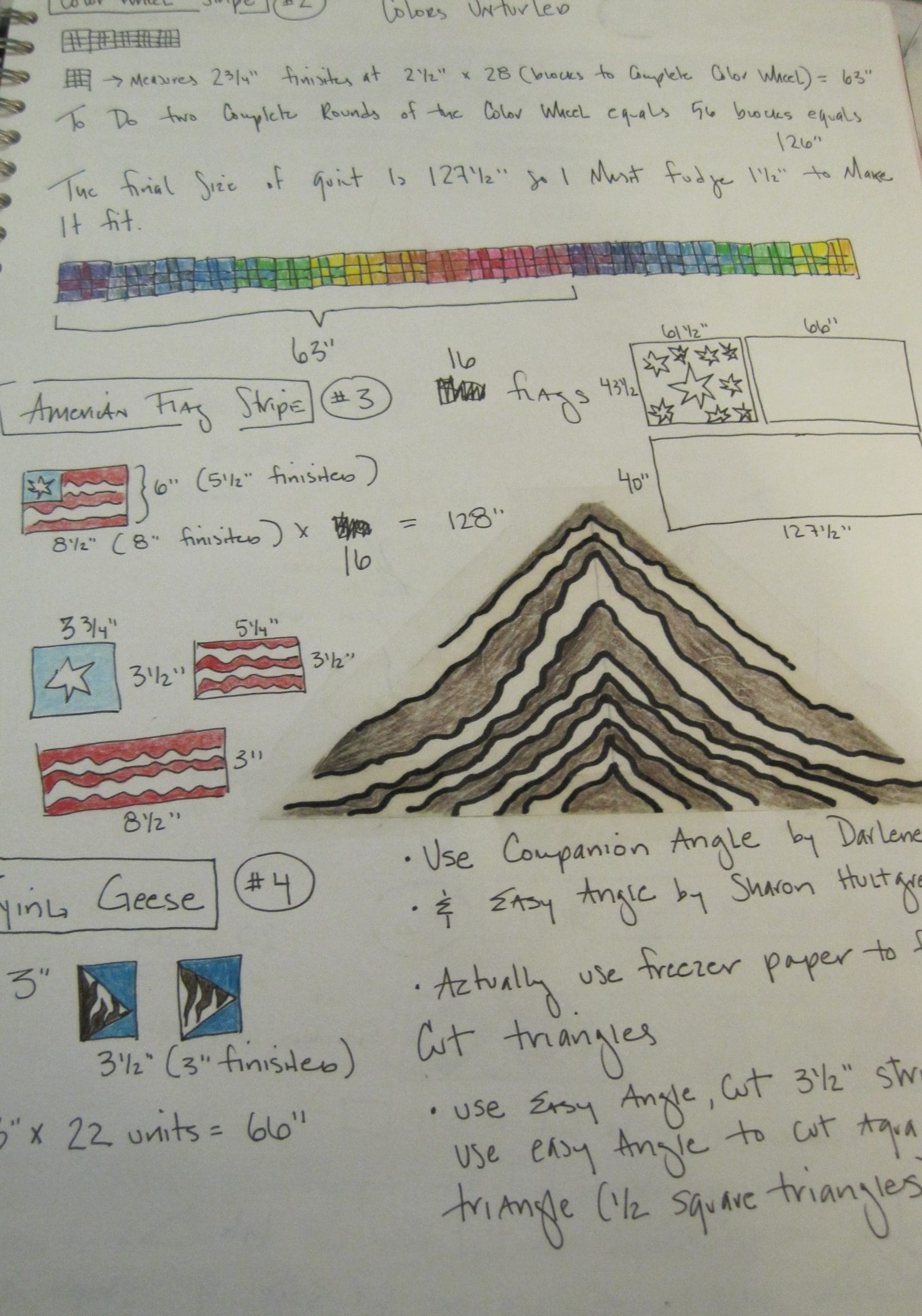 Some of the stripes did use up bits, but others were created specifically for Colors Unfurled.