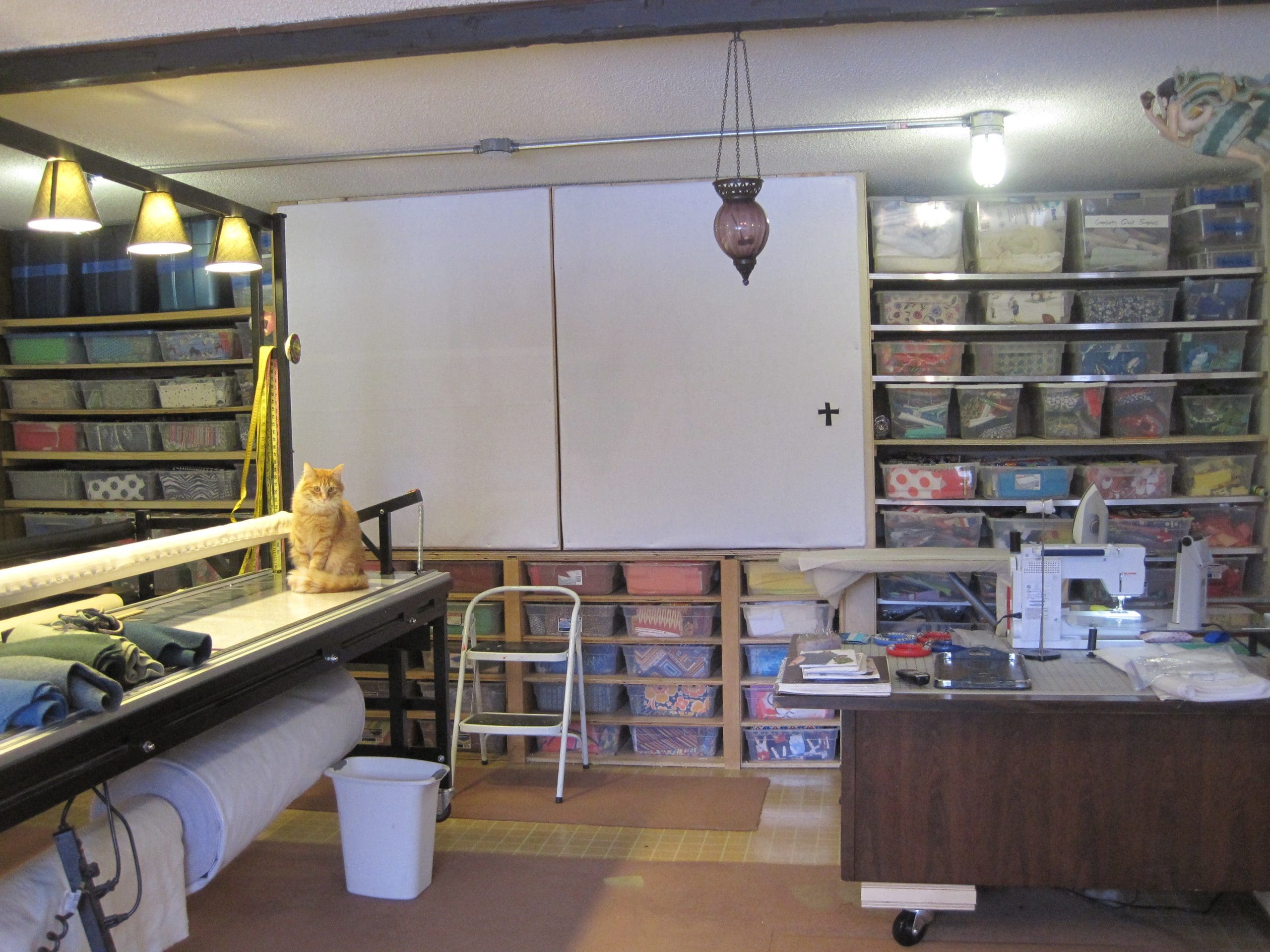 New back wall of studio