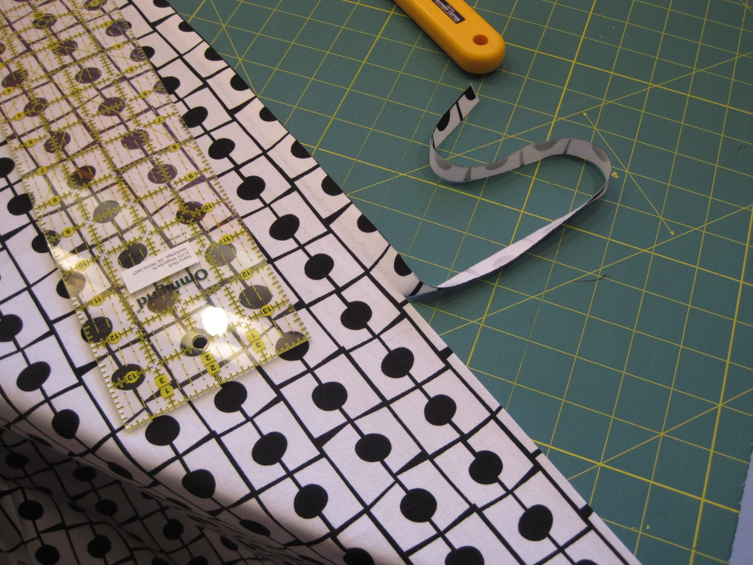 Here you can see that I have created a 1/4" seam for the print.