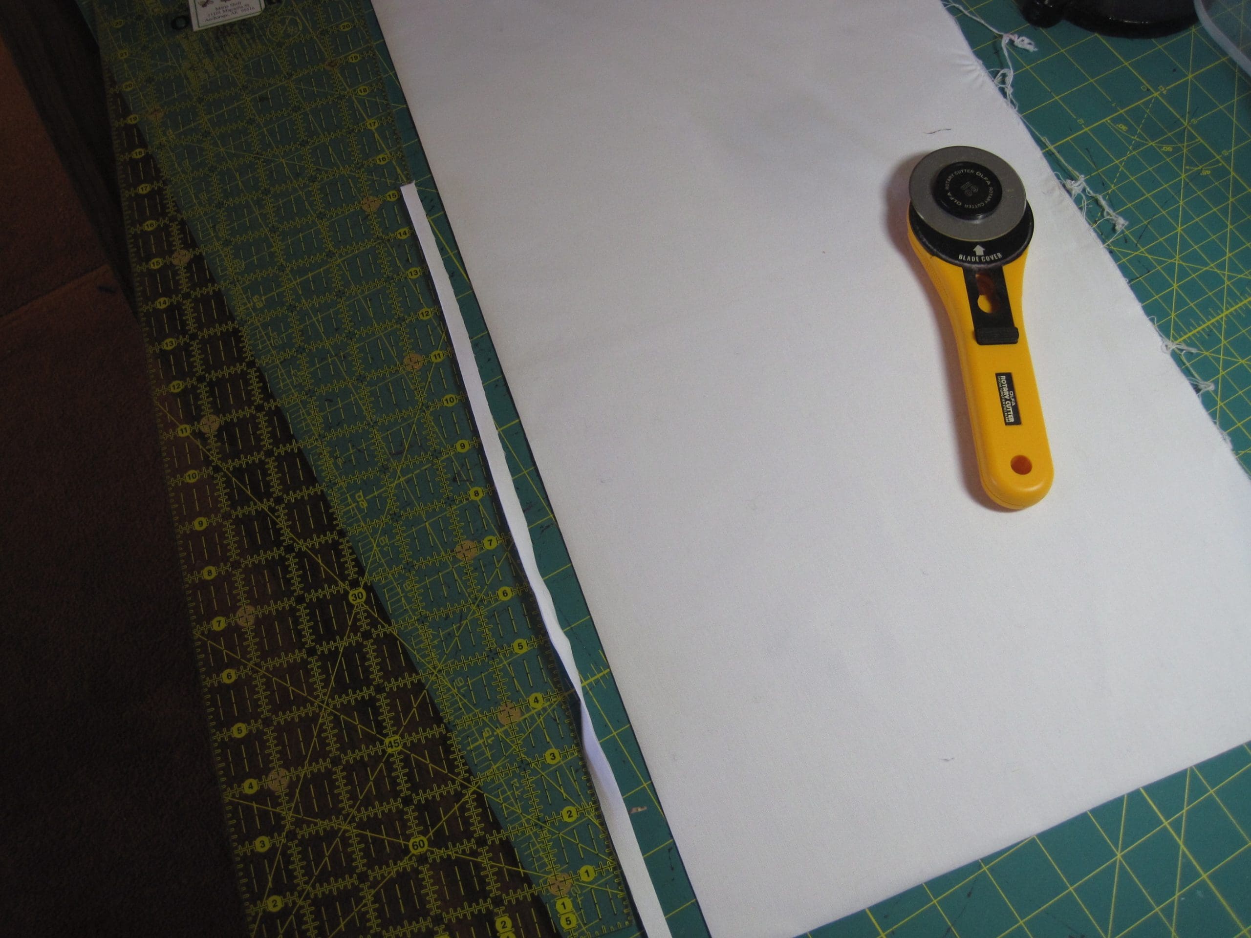 I cut just a small amount off--only as much as it takes to smooth the edge.