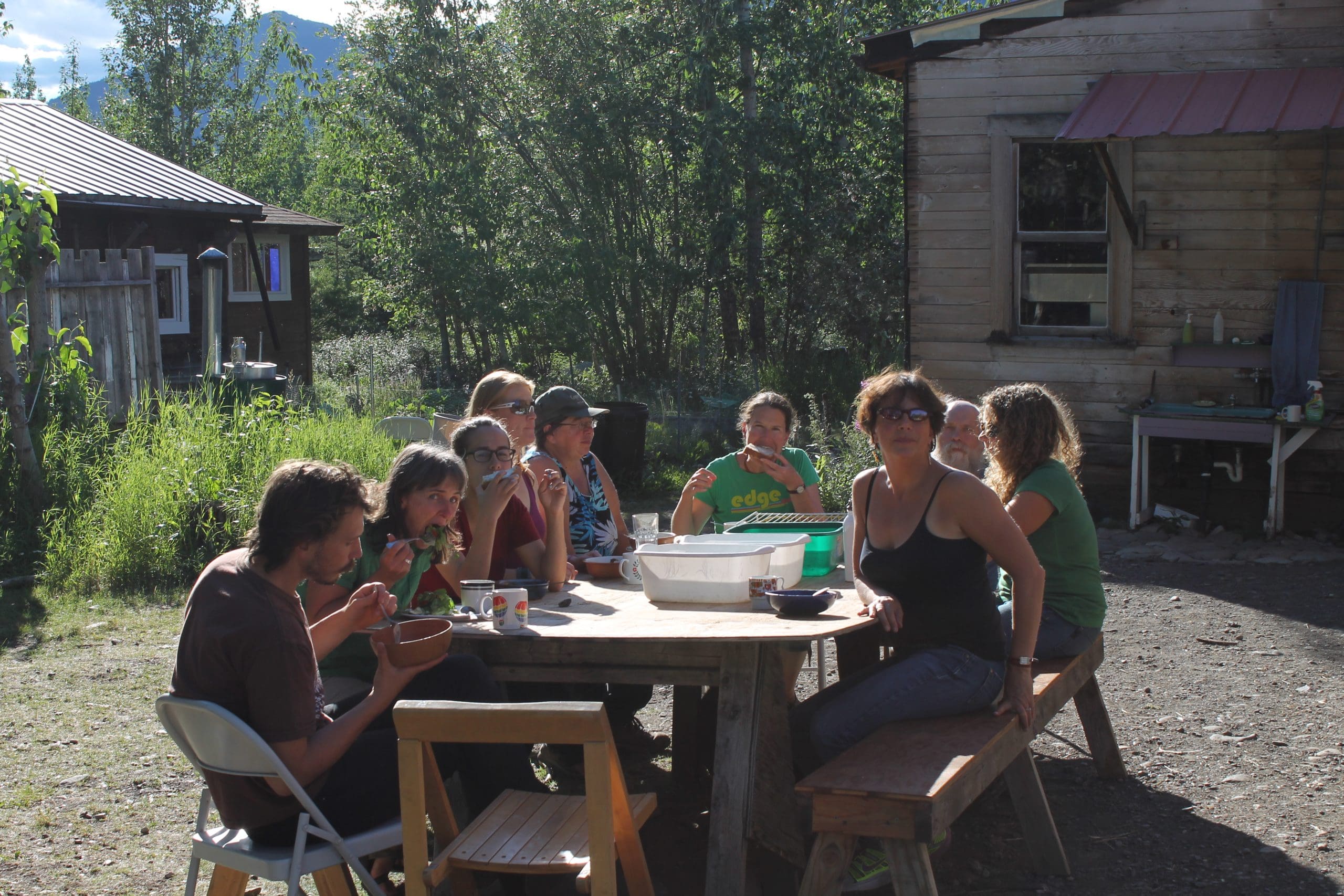 The salads all week long were made of tasty vegetables from the Wrangell Mountains Center's garden.