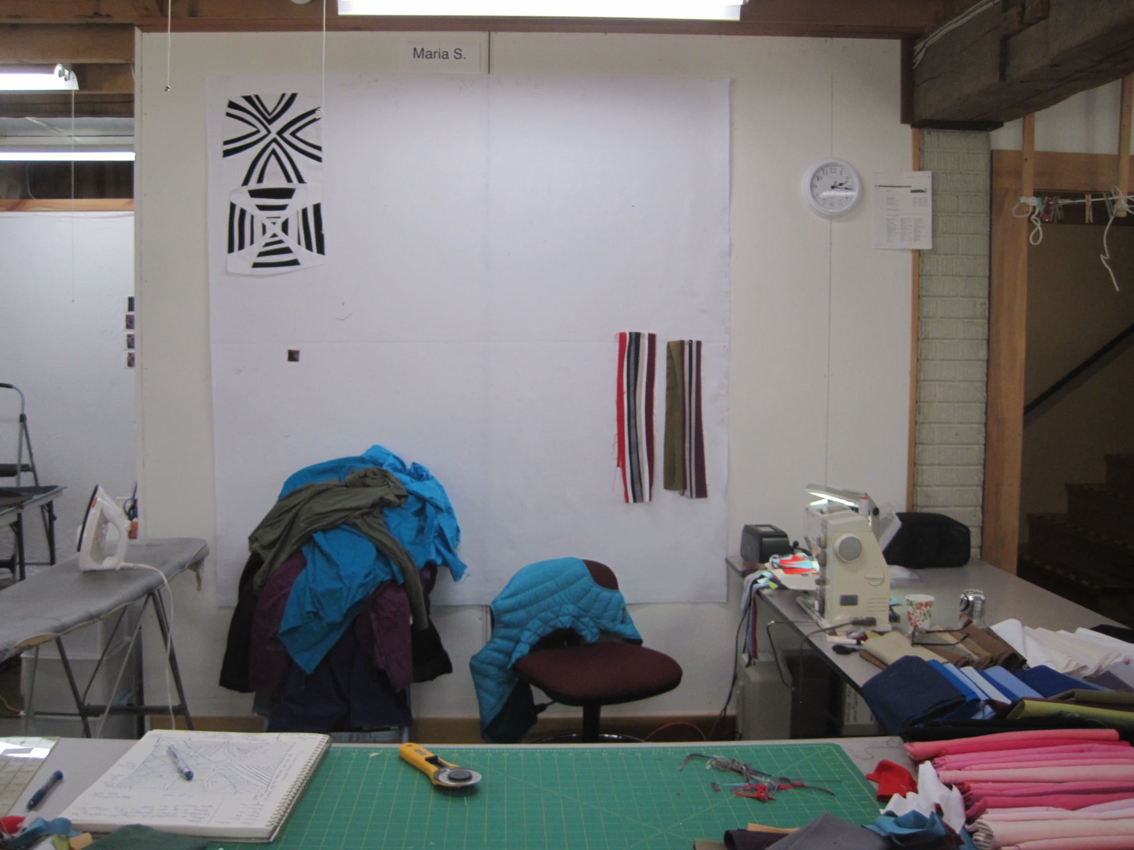 Maria Shell's Design Wall at Two O'Clock