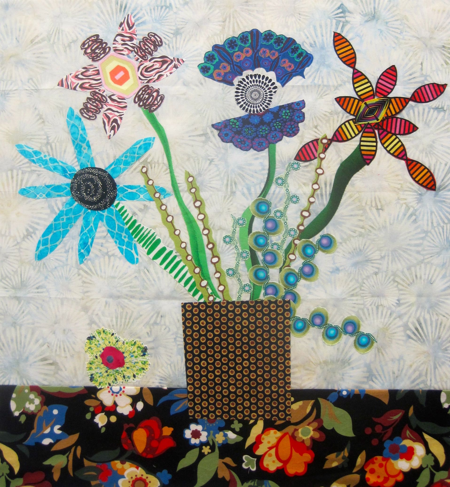 Student Work from Modern Broderie Perse Workshop by Maria Shell